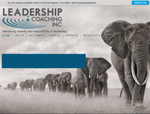 Tablet Screenshot of leadershipcoachinginc.com